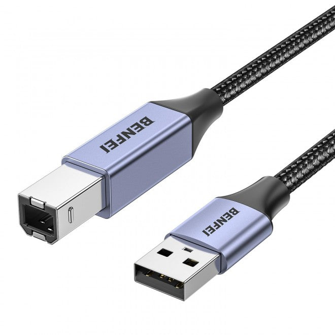BENFEI USB-A to USB-B Printer Nylon Braided Cable 2m High-Speed