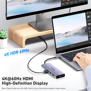 BENFEI 10-in-1 USB-C Hub in use