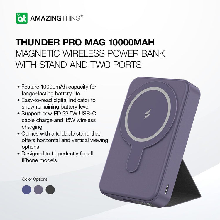 AMAZINGTHING 22.5W 10000mAh Fast Charger Magsafe Magnetic Portable Power Bank 