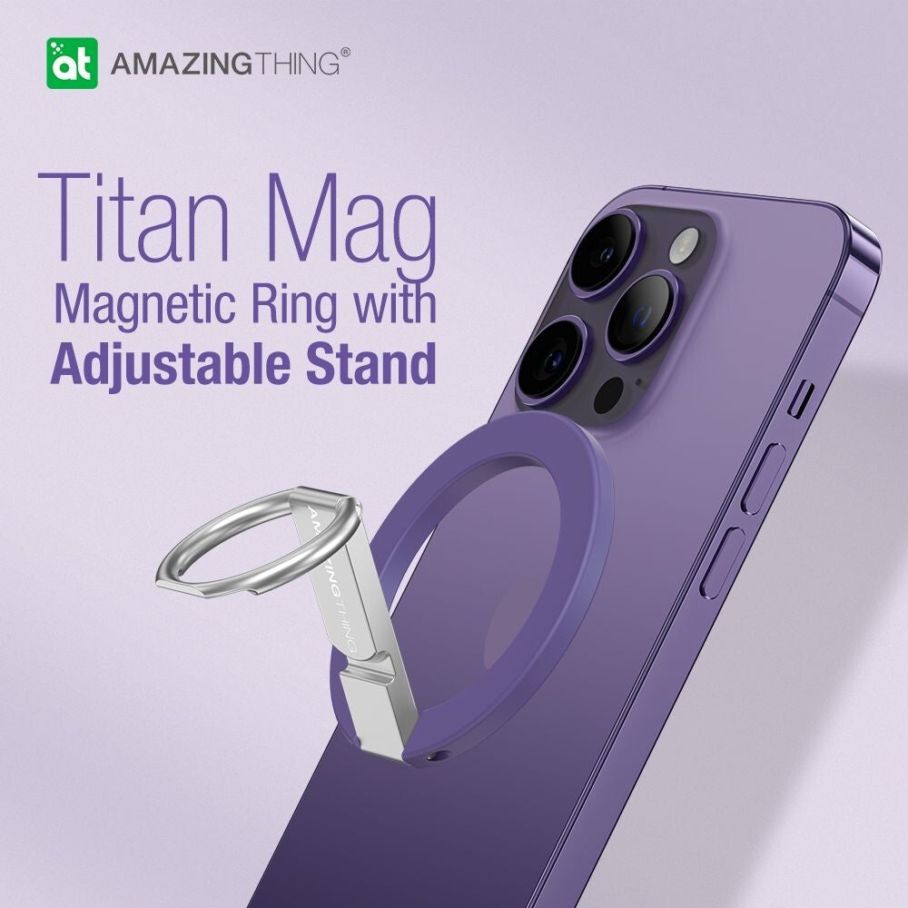 AMAZINGTHING Titan Phone Grip Stand Magsafe Magnetic Ring Aluminium Metal Stand
