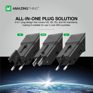 AMAZINGTHING Explorer Pro Universal Travel Adaptor 2 Port USB-C Fast Charge