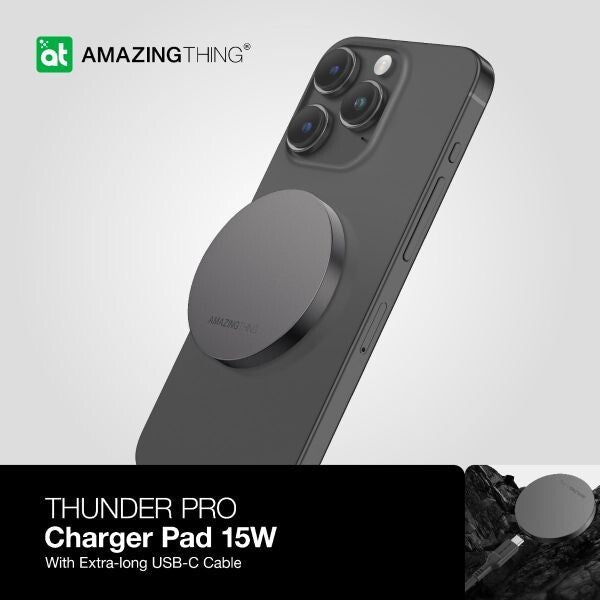 AMAZINGTHING Thunder Pro Magsafe Holder Magnetic 15W Wireless Charging iPhone 16