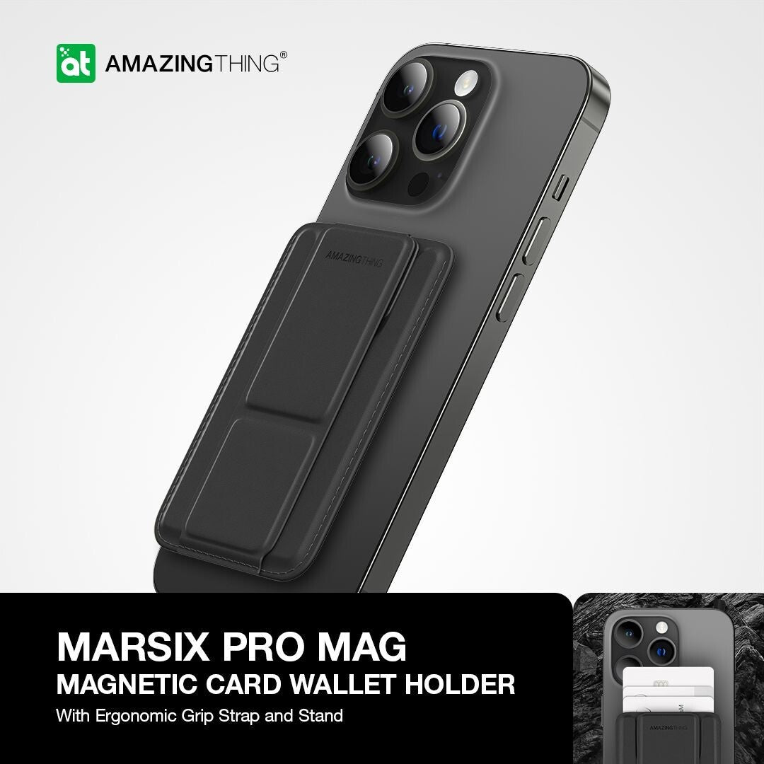 AMAZINGTHING Marsix Pro Mag Phone Grip Stand Magsafe Magnetic Wallet Fold Stand