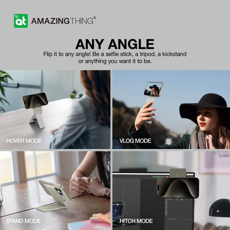 AMAZINGTHING Travel Mag Pro Omni-Link Magsafe Magnetic Phone Stand Holder