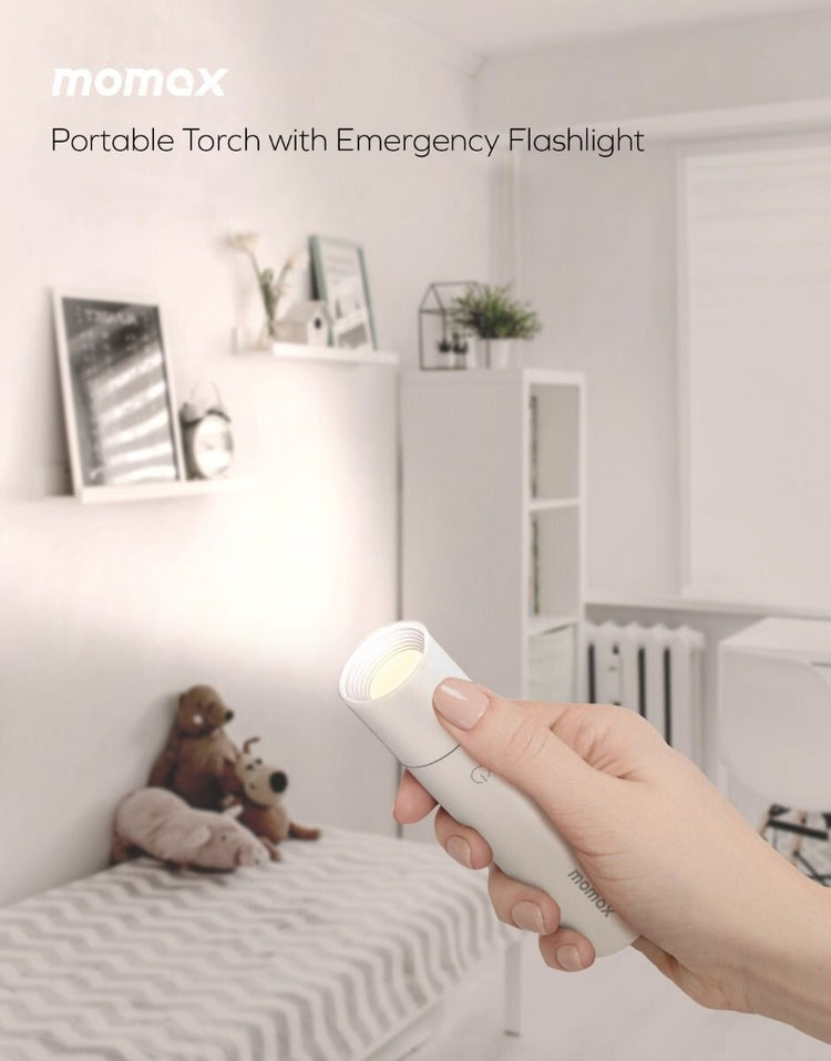 Momax SnapLux LED Lamp White Portable Rechargeable Light with USB-C Charging