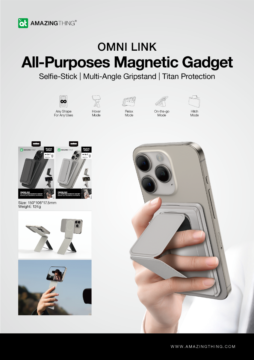 AMAZINGTHING Travel Mag Pro Omni-Link Magsafe Magnetic Phone Stand Holder