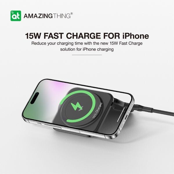 AMAZINGTHING Pro Mag 2 in 1 Magsafe Wireless Charger Stand Station for iPhone 16