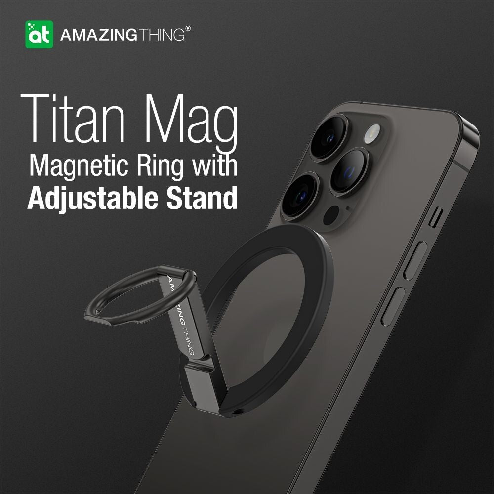 AMAZINGTHING Titan Phone Grip Stand Magsafe Magnetic Ring Aluminium Metal Stand