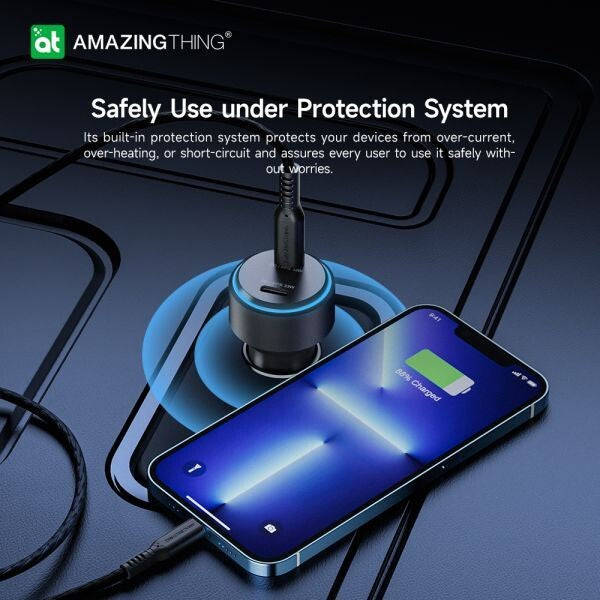 AMAZINGTHING Speed Pro 66W USB Type-C Fast Charge Car Adapter Cigarette Lighter