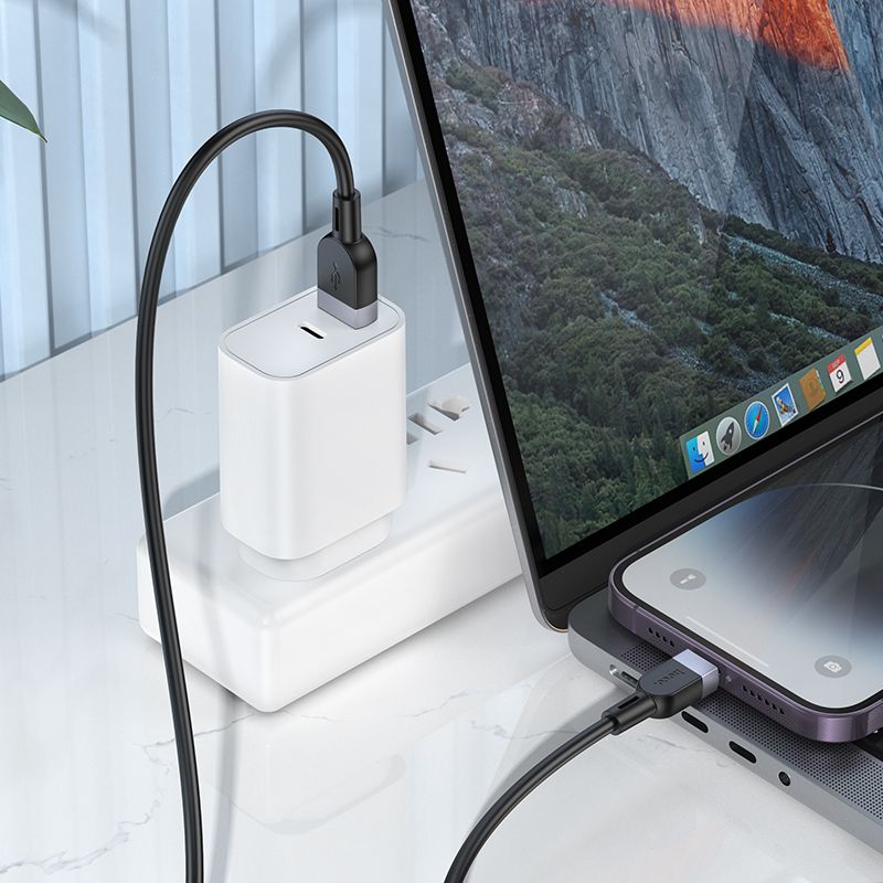 Hoco USB-A to Lightning Cable Silicone Fast Charging Data Cable iPhone 2M X109