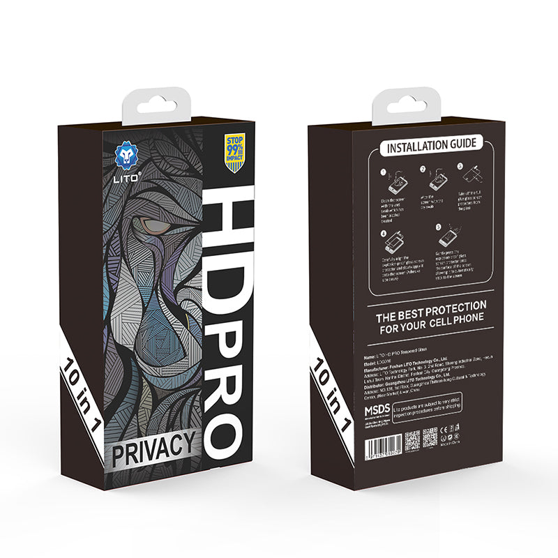 LITO Samsung Galaxy Z Fold 8 10 Pack D15 HD PRO Privacy Full Glass Full Glue-ESD Glue