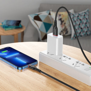 Hoco USB-A to Lightning Charging Cable Nylon Braided Fast Charging Data Sync X59