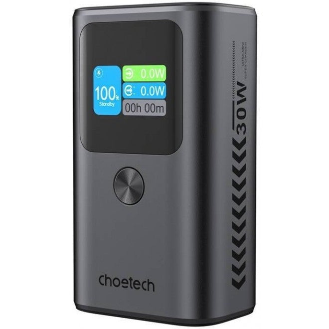 Choetech 10000mAh PD130W Laptop Power Bank USB-C USB-A with TFT Display