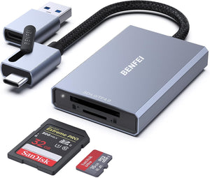 BENFEI SD 4.0 Card Reader card slots