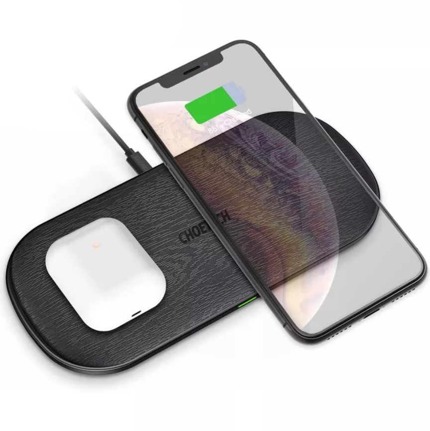 Choetech 15W 2 in 1 Dual Qi Wireless Charging Pad