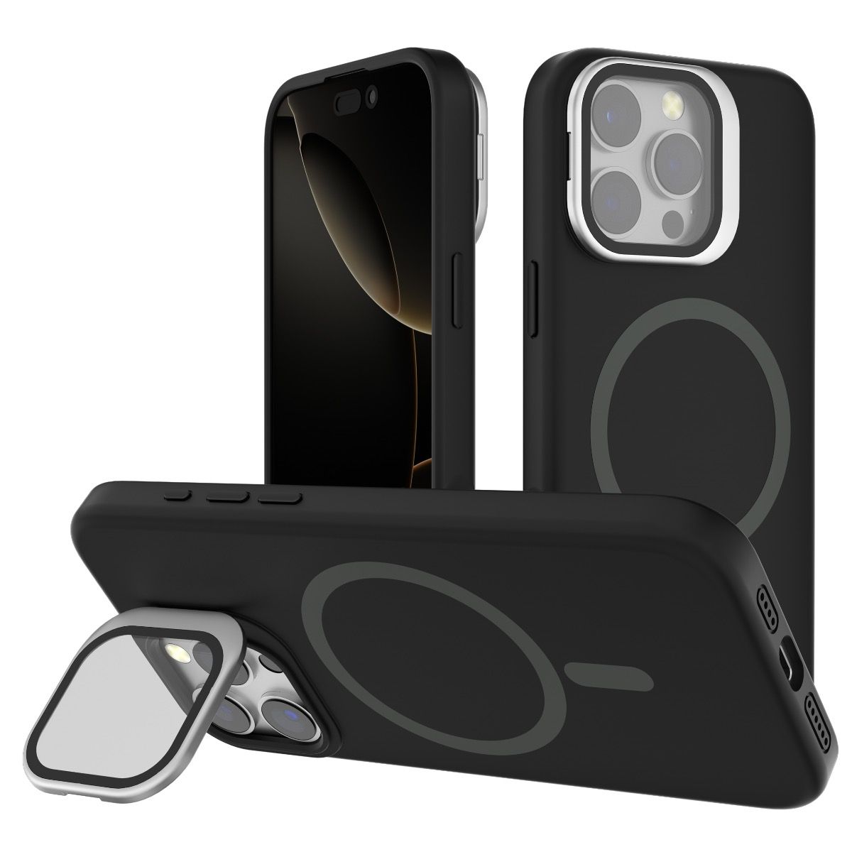 Blacktech iPhone 17 Pro Liquid Silicone Protective Back Camera Case