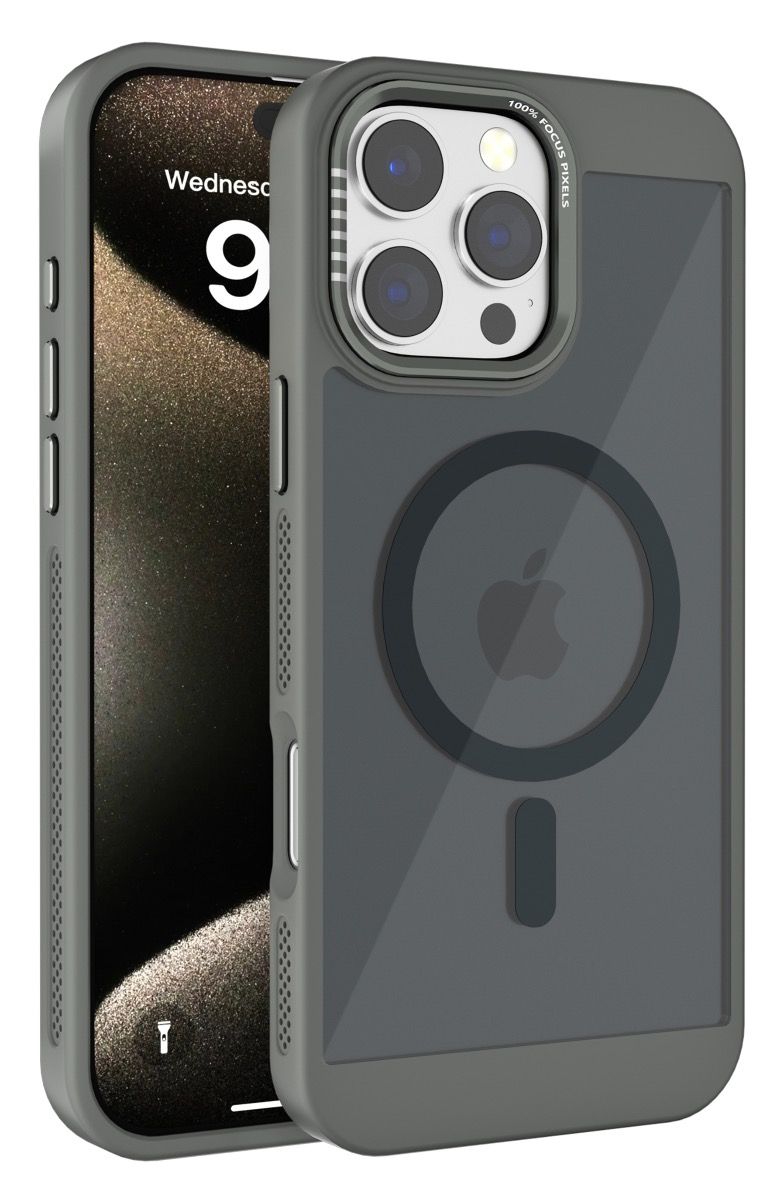 Blacktech iPhone 16 Pro Max Clear Hard Protective Back Magsafe Rugged Thick Case