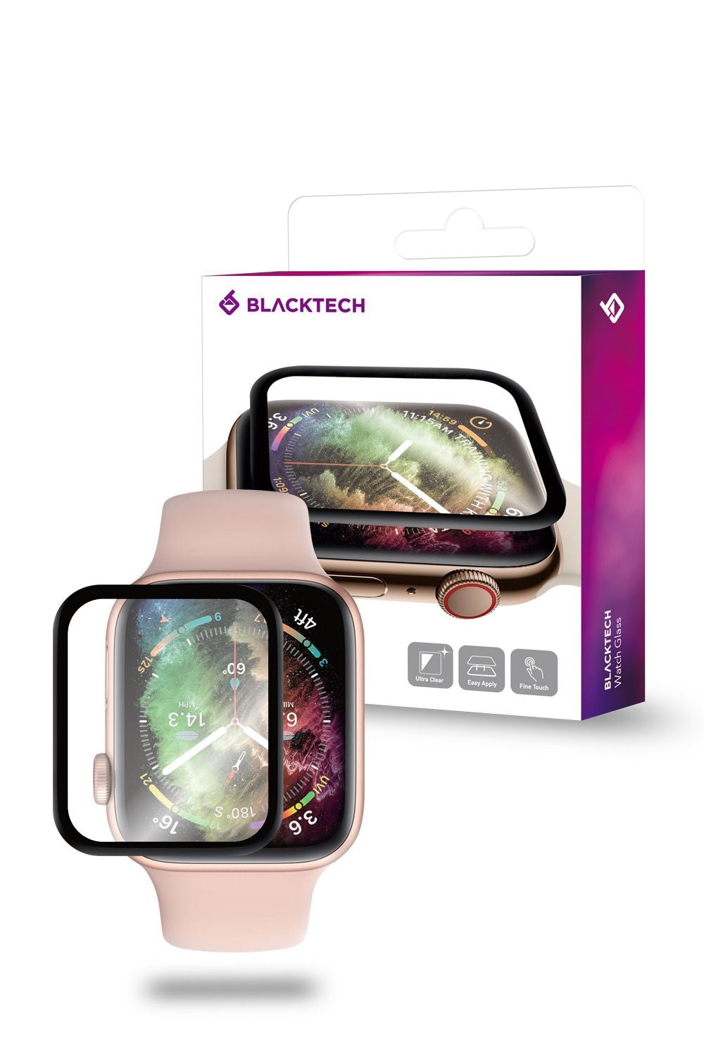 Blacktech Apple Watch PMMA Nano Screen Protector for 45mm Series 7/8/9