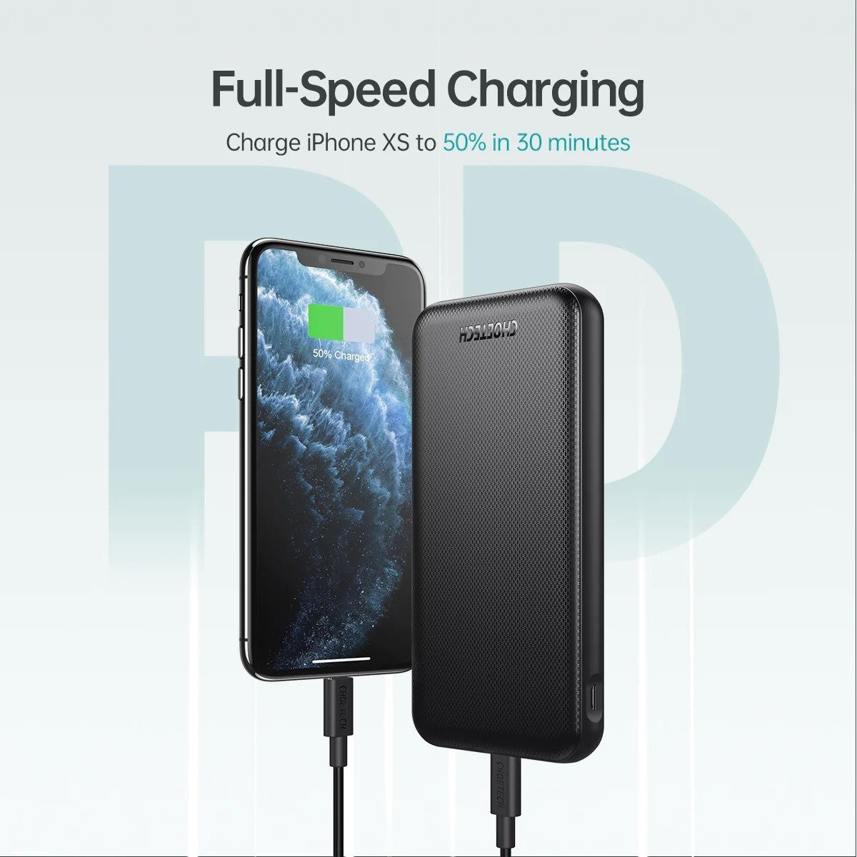 Choetech 10000mAh 20W Fast Charging Ultra Slim Power Bank