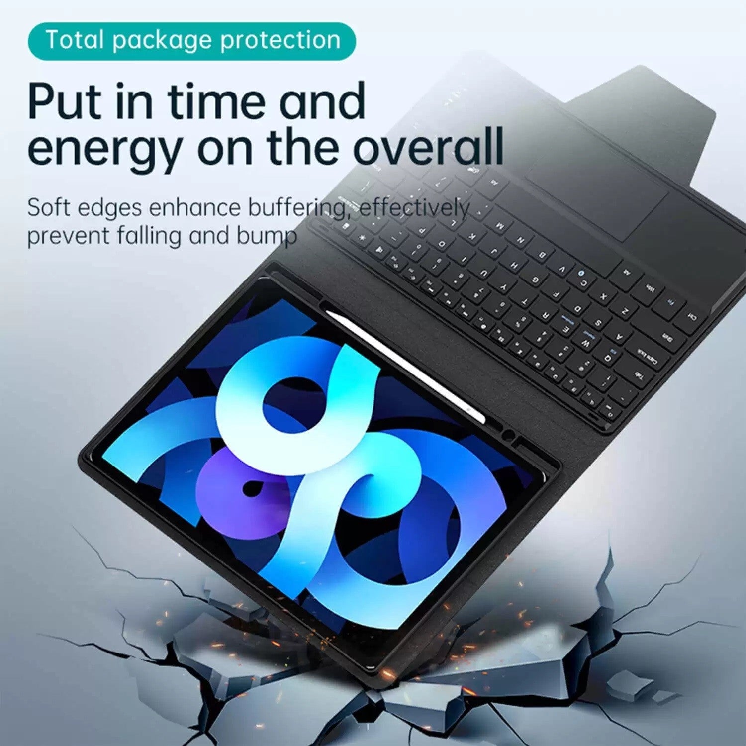 Choetech Bluetooth Keyboard Case with Touchpad and Backlight for iPad Pro 10.2"