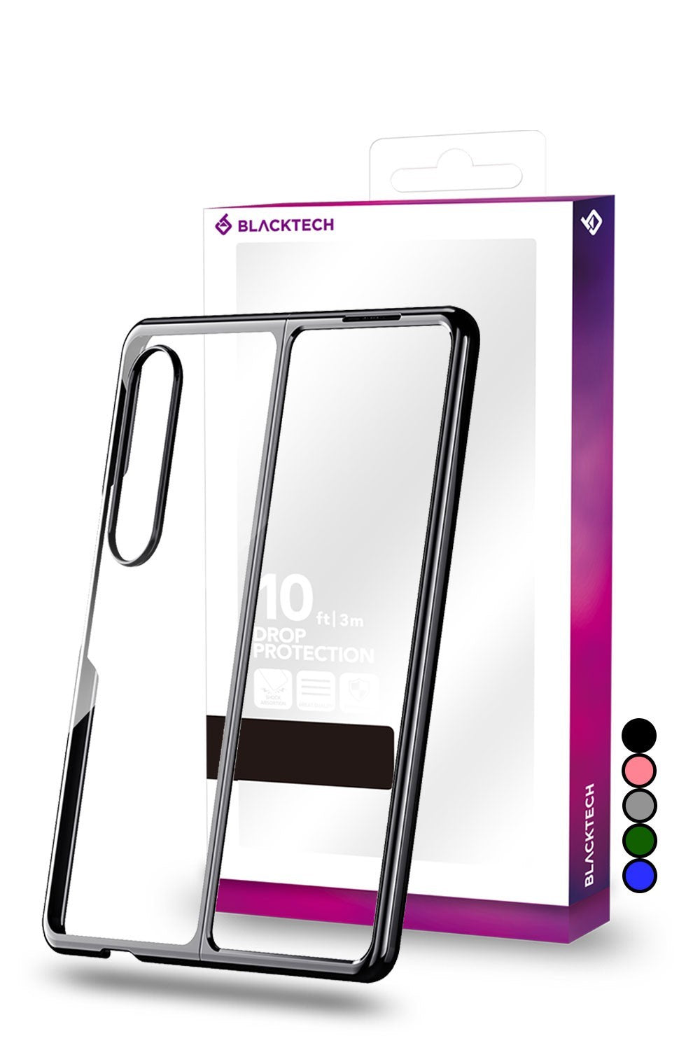Blacktech Samsung Galaxy Z Fold 4 Superlative Slim Folding Protective Case