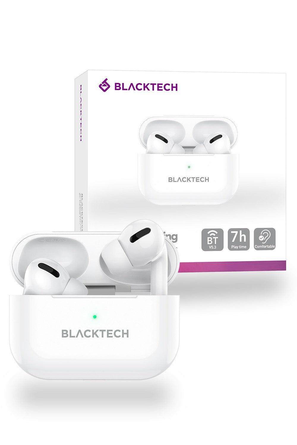 Blacktech Physical Noise Cancelling Bluetooth Wireless Hi-Fi Earphones Handsfree