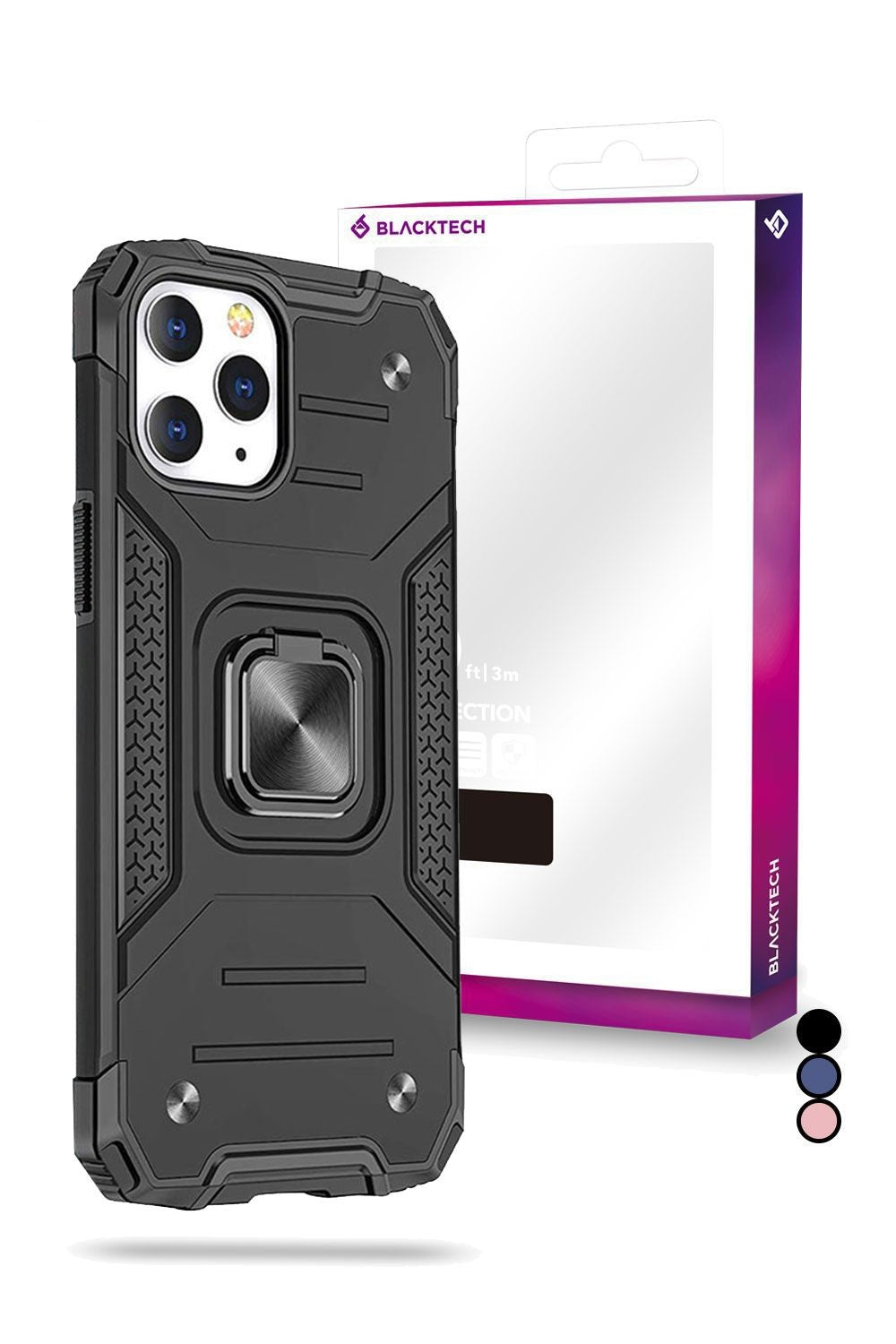 Blacktech iPhone 14 Pro Max Hybrid Metal Rugged Protective Case