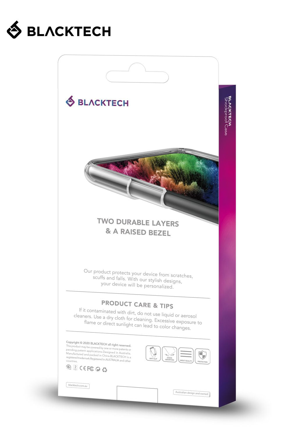 Blacktech iPhone 12 / Pro Stay Thick Rugged Clear Protective Case