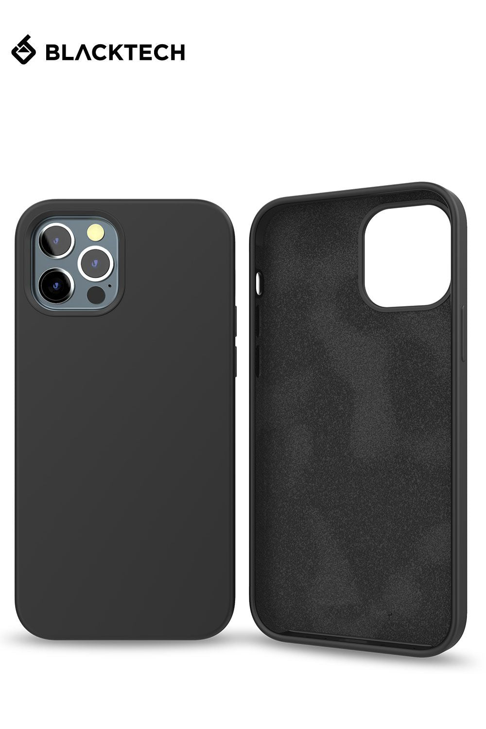 Blacktech iPhone 16 Plus Soft Rubber Protective Case