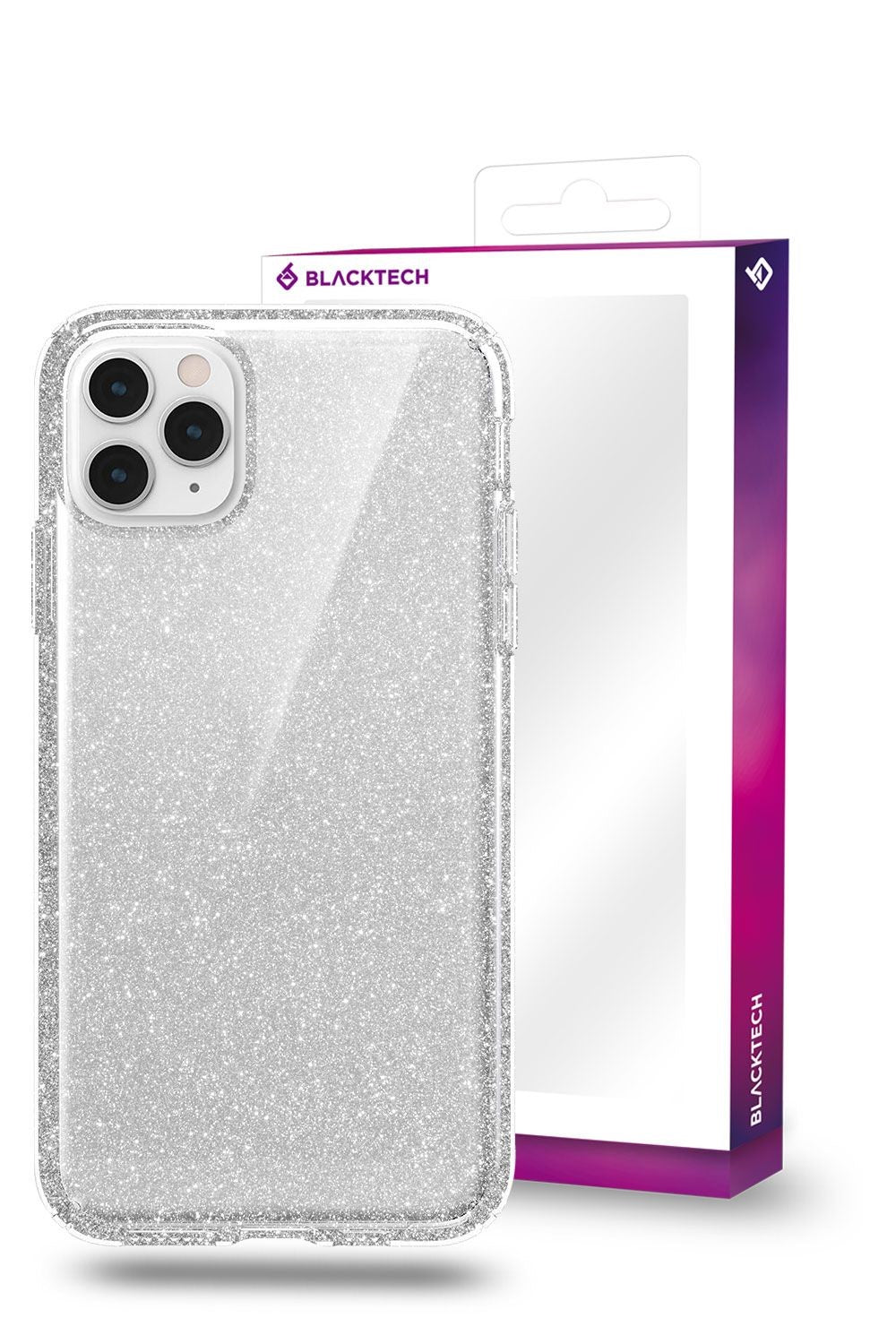 Blacktech Samsung Galaxy Z Flip 5 Stay Glitter Thick Rugged Clear Protective Case