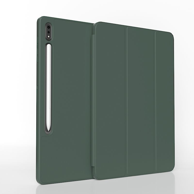 Blacktech Samsung Galaxy Tab S10 Plus Folding Magnetic Case with Pencil Holder