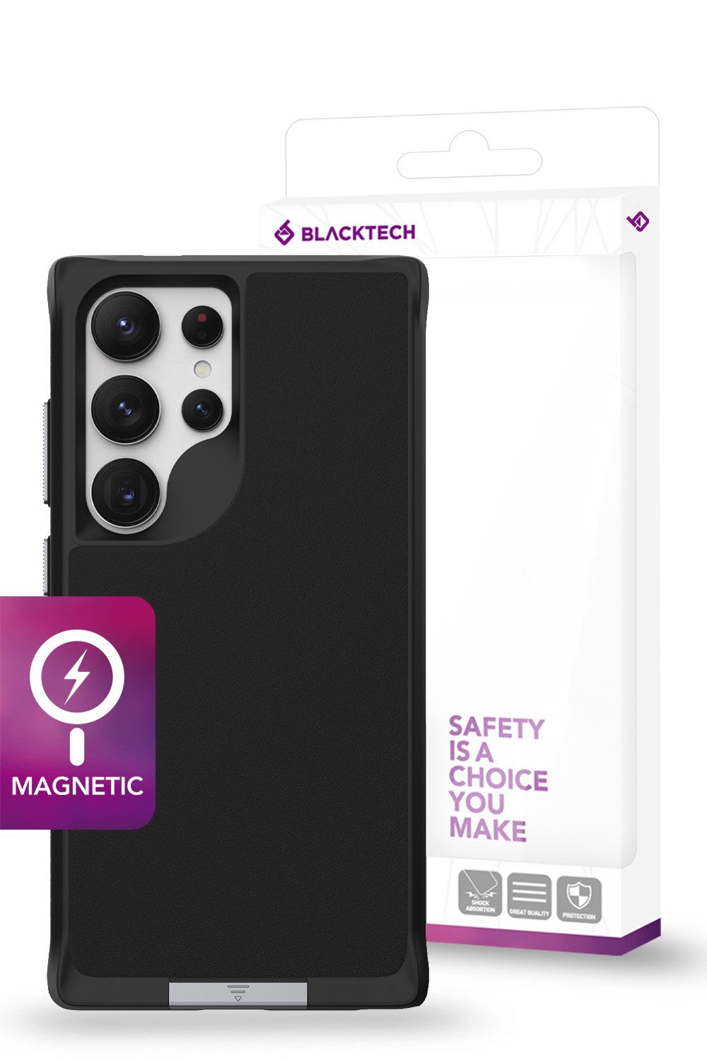 Blacktech Samsung Galaxy S25 Micro Lux Magnetic Magsafe Rugged Shockproof Case