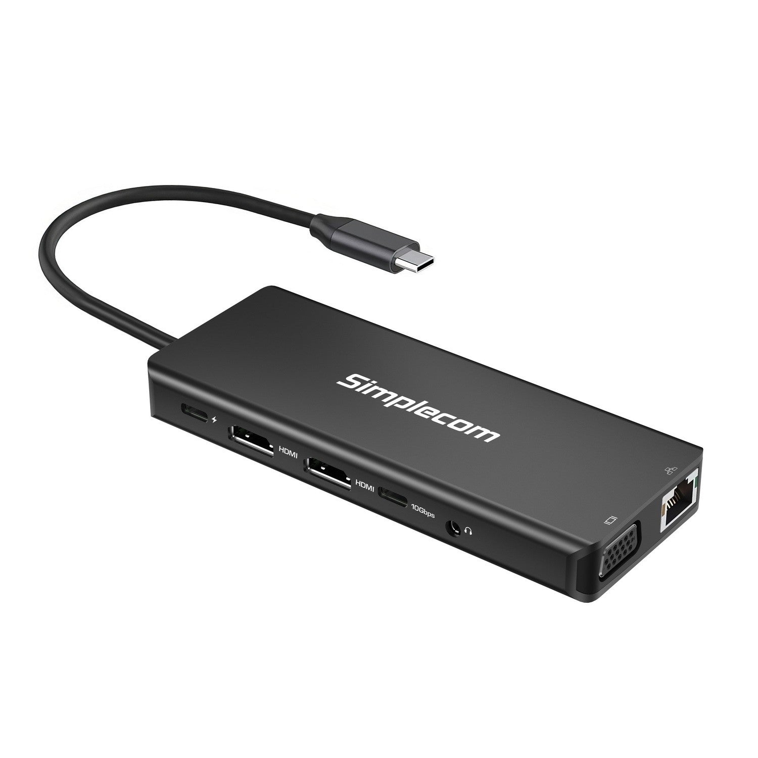 Simplecom 13 in 1 USB-C 3.2 Hub Docking Station Dual HDMI + VGA Triple Display