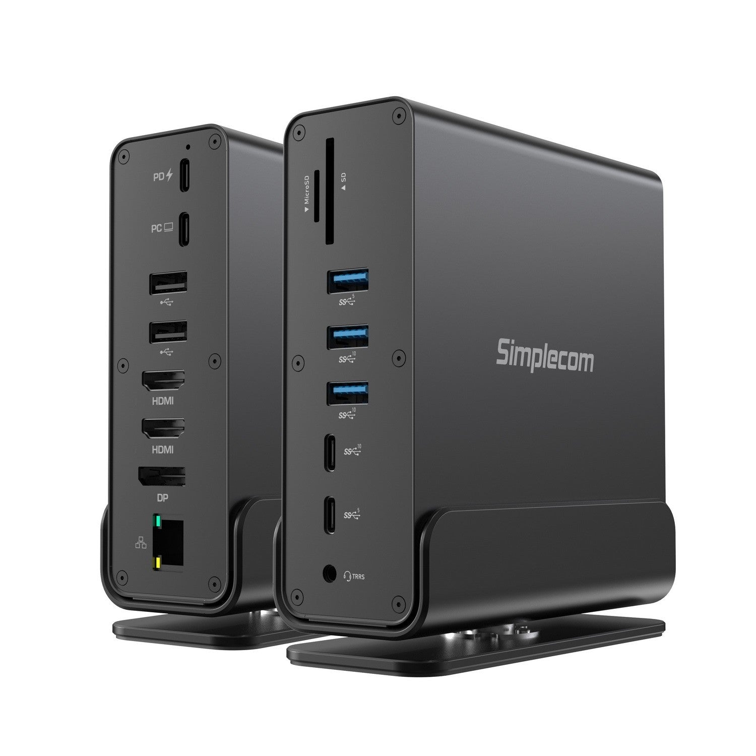 Simplecom 15-in-1 USB-C 4K Triple Display MST Docking Station with Dual HDMI DP