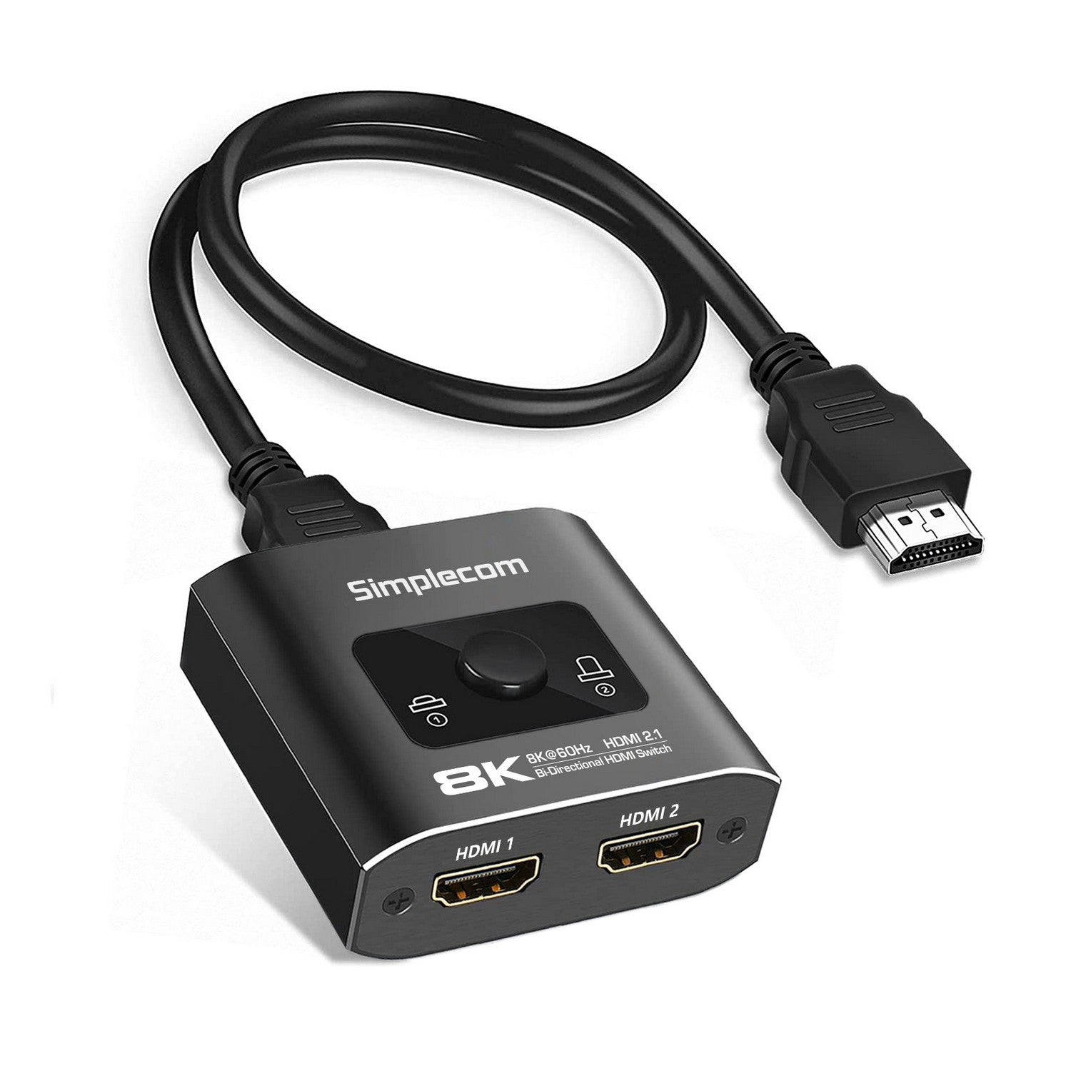 Simplecom 8K 60Hz Bi-Directional 2 Way HDMI 2.1 Switch Selector