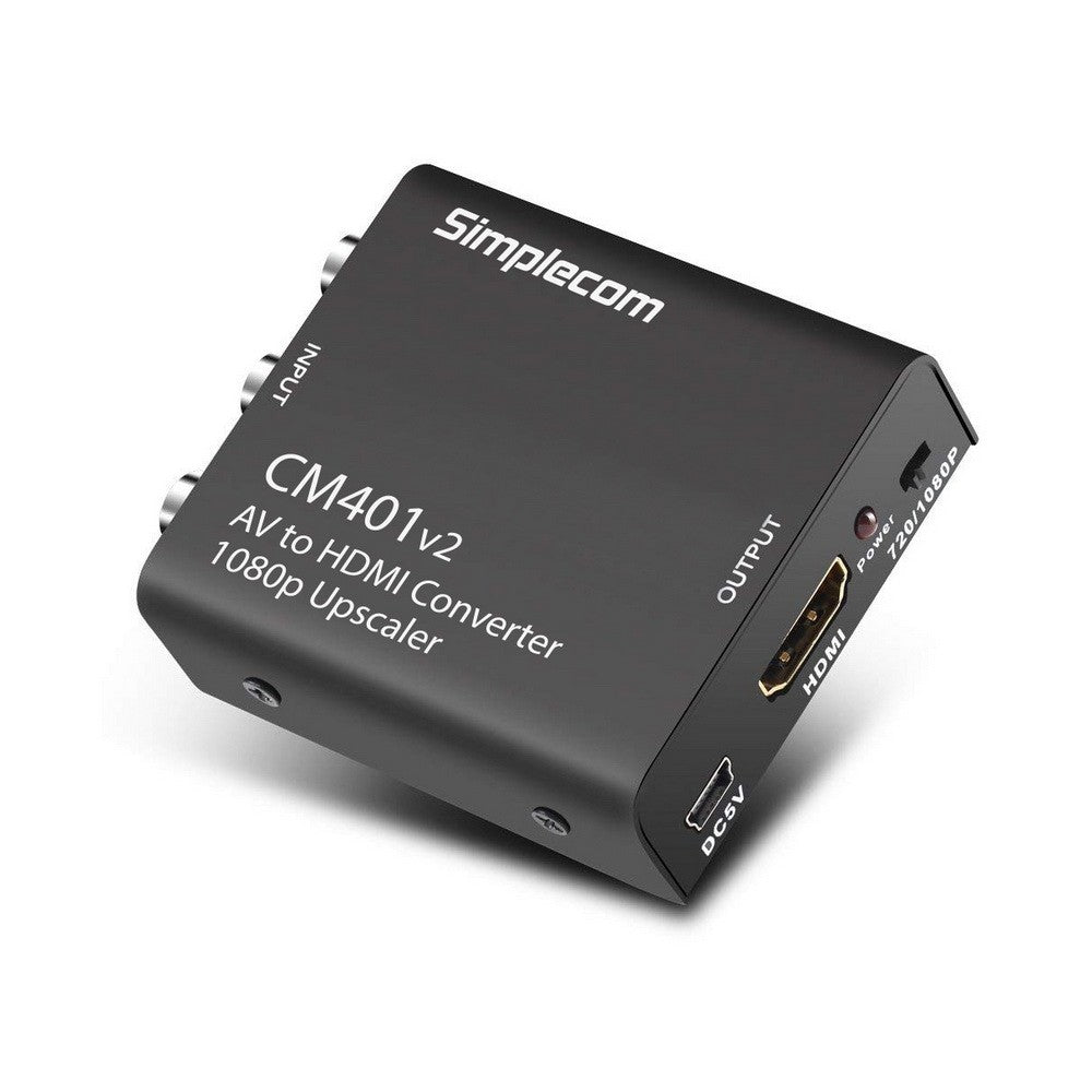 Simplecom HDMI to Composite AV CVBS 3RCA Video Converter 1080p Upscaling