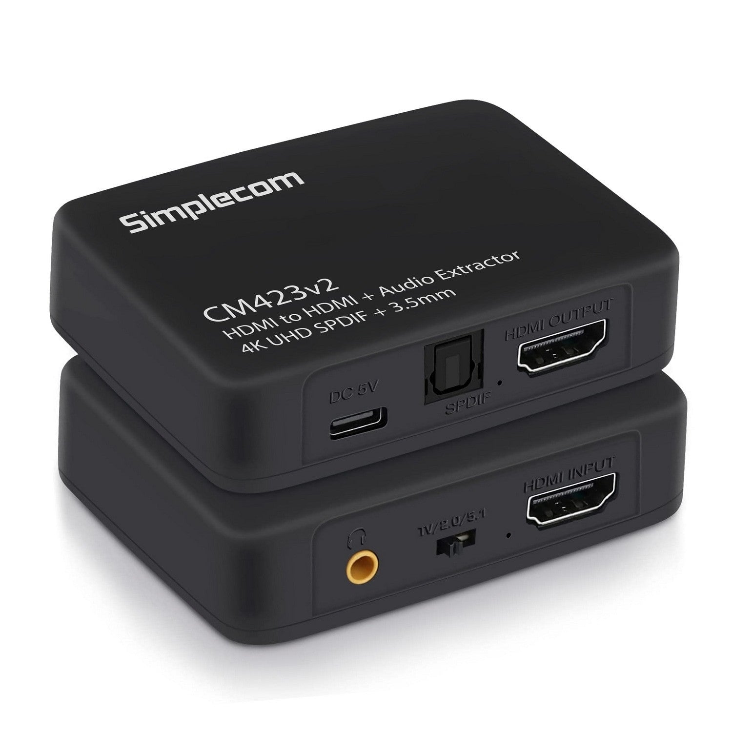 Simplecom HDMI Audio Extractor 4K HDMI to HDMI and Optical SPDIF + 3.5mm Stereo