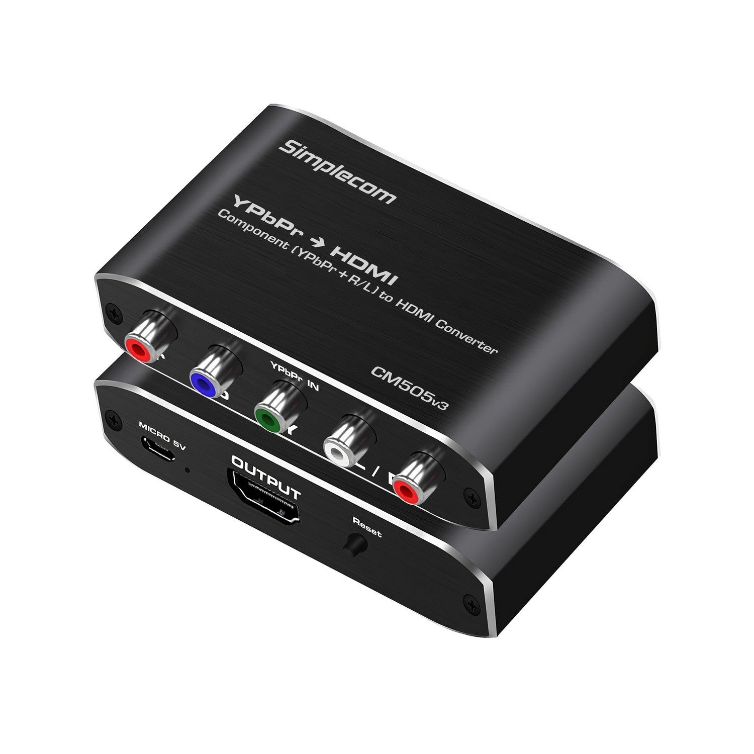 Simplecom Component (YPbPr + Stereo R/L) to HDMI Converter Full HD 1080p