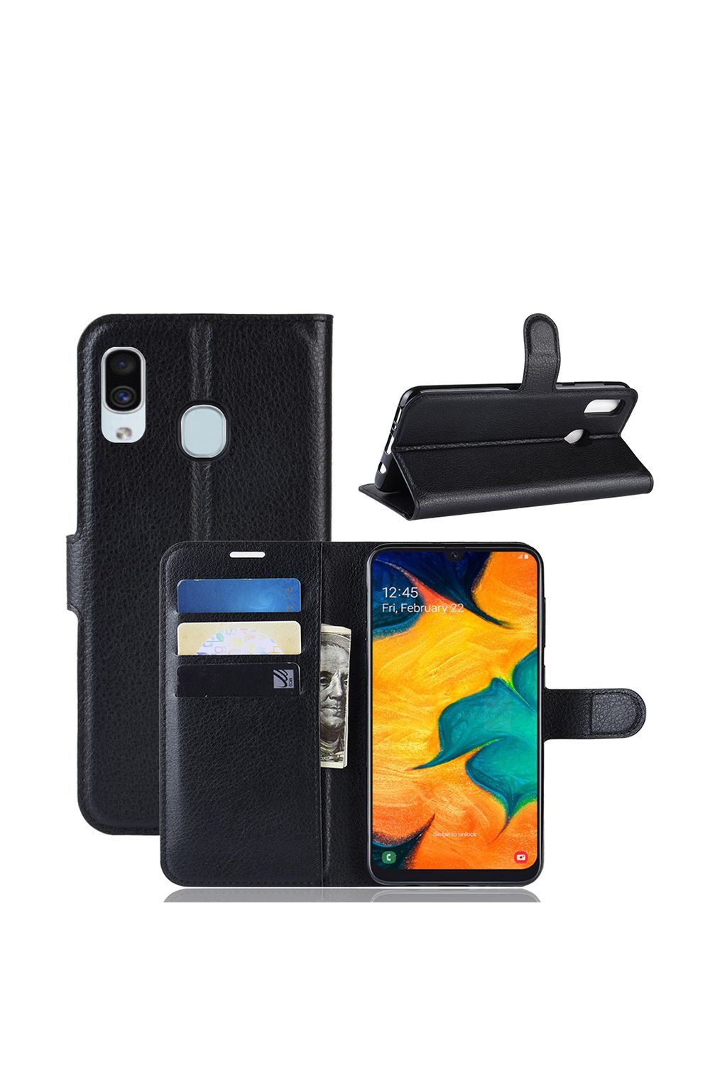 Blacktech iPhone 12 Pro Max Wallet Card Leather Case