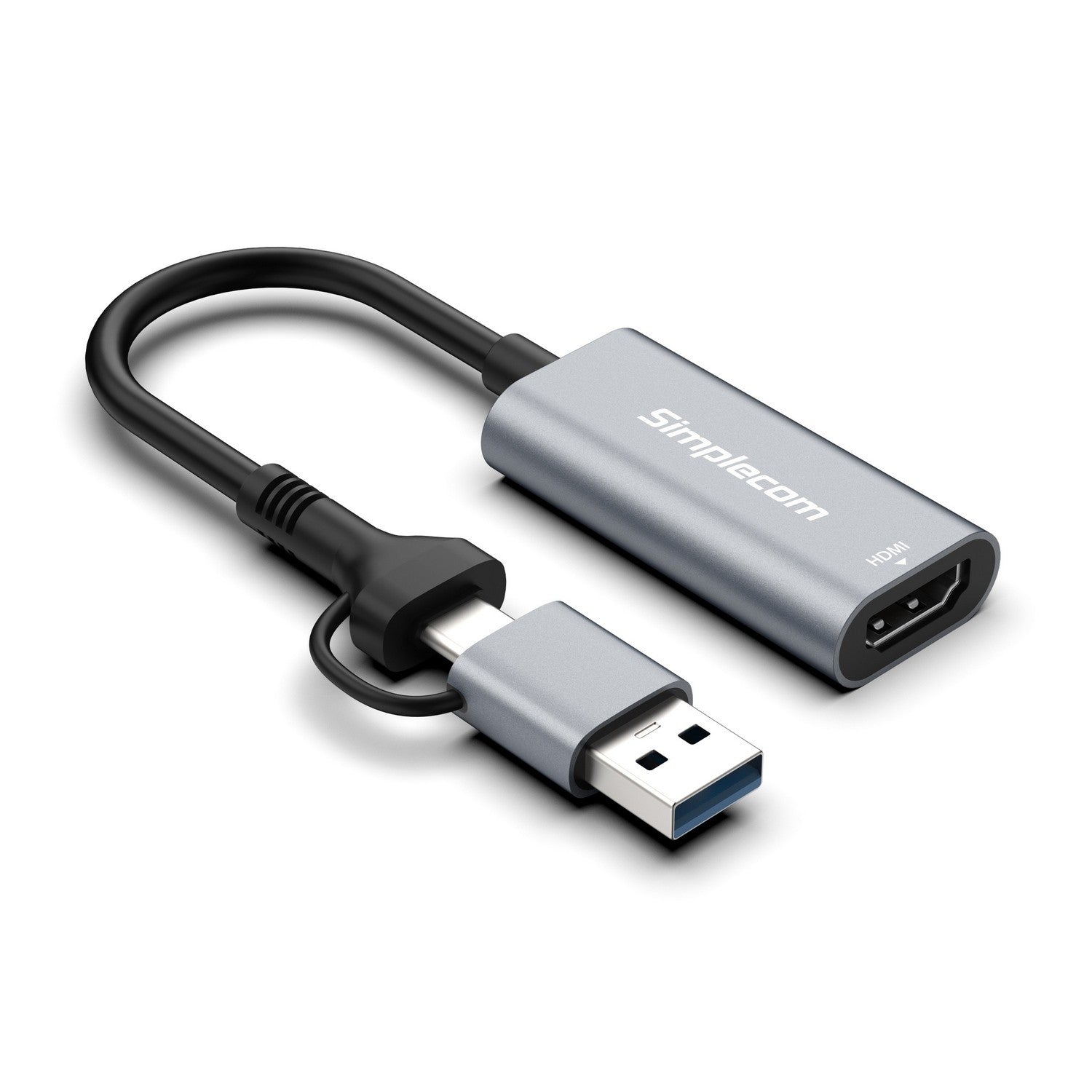 Simplecom USB 3.0 and USB-C to HDMI Video Card Adapter Full HD 1080p