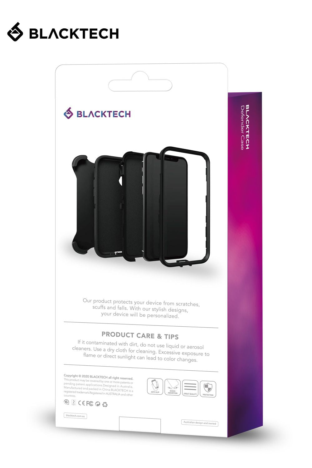Blacktech Samsung Galaxy S25 Ultra Defender Heavy Duty Shockproof Case