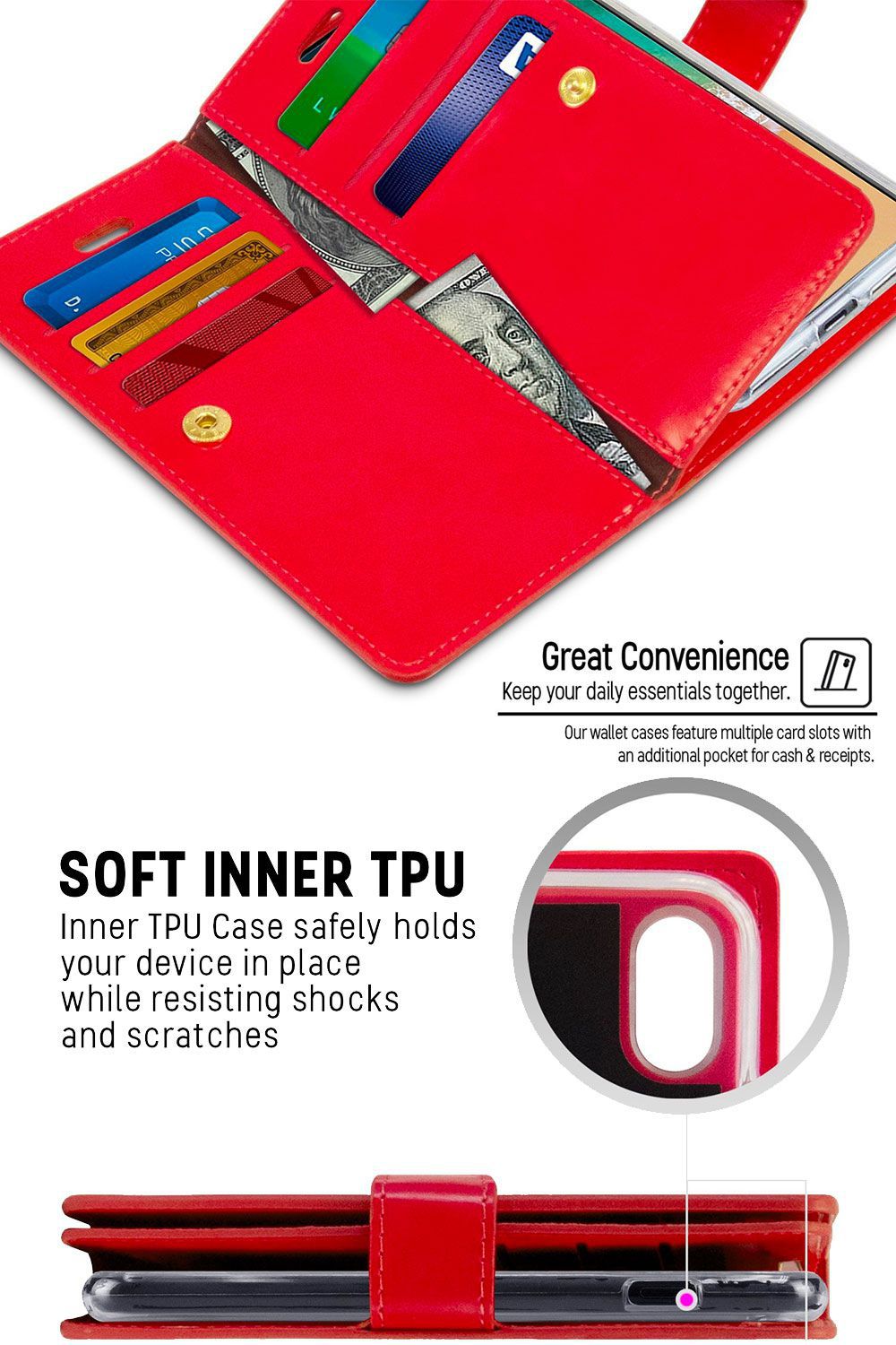 Goospery Mercury iPhone 16e Mansoor Double Wallet Flip Case