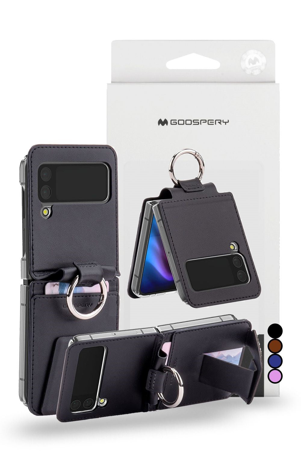 Goospery Mercury Samsung Galaxy Z Flip 5 Standing Diary Wallet Flip Case