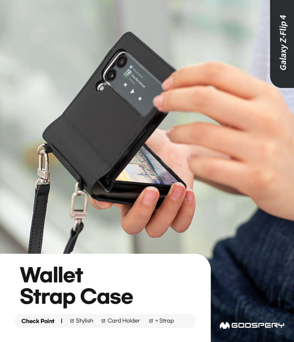 Goospery Mercury Samsung Galaxy Z Flip Premium Leather Wallet Flip Case