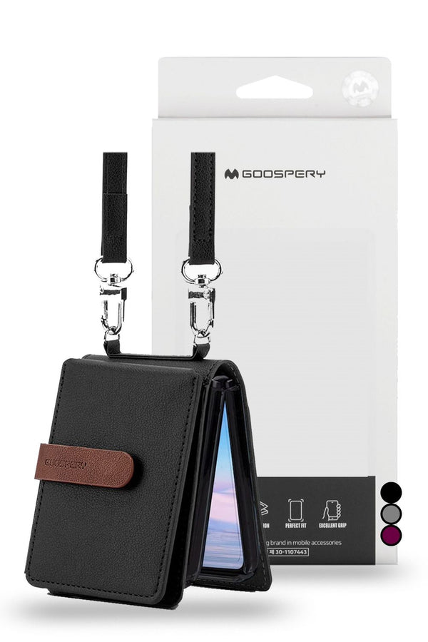 Goospery Mercury Samsung Galaxy Z Flip Premium Leather Wallet Flip Case