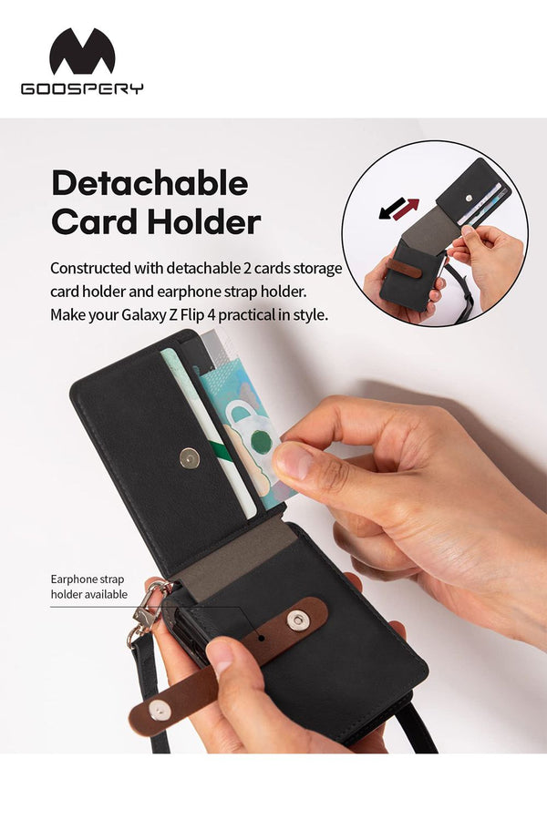 Goospery Mercury Samsung Galaxy Z Flip Premium Leather Wallet Flip Case