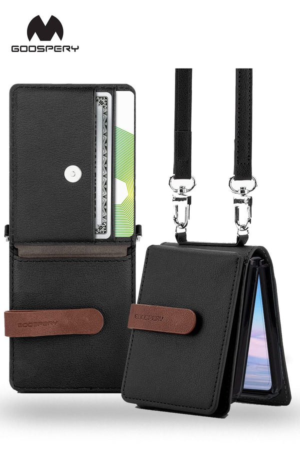 Goospery Mercury Samsung Galaxy Z Flip Premium Leather Wallet Flip Case