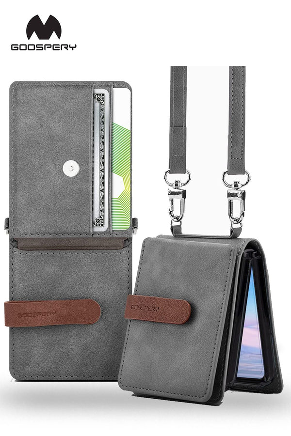 Goospery Mercury Samsung Galaxy Z Flip Premium Leather Wallet Flip Case