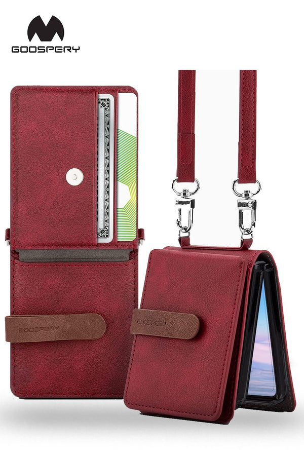 Goospery Mercury Samsung Galaxy Z Flip Premium Leather Wallet Flip Case