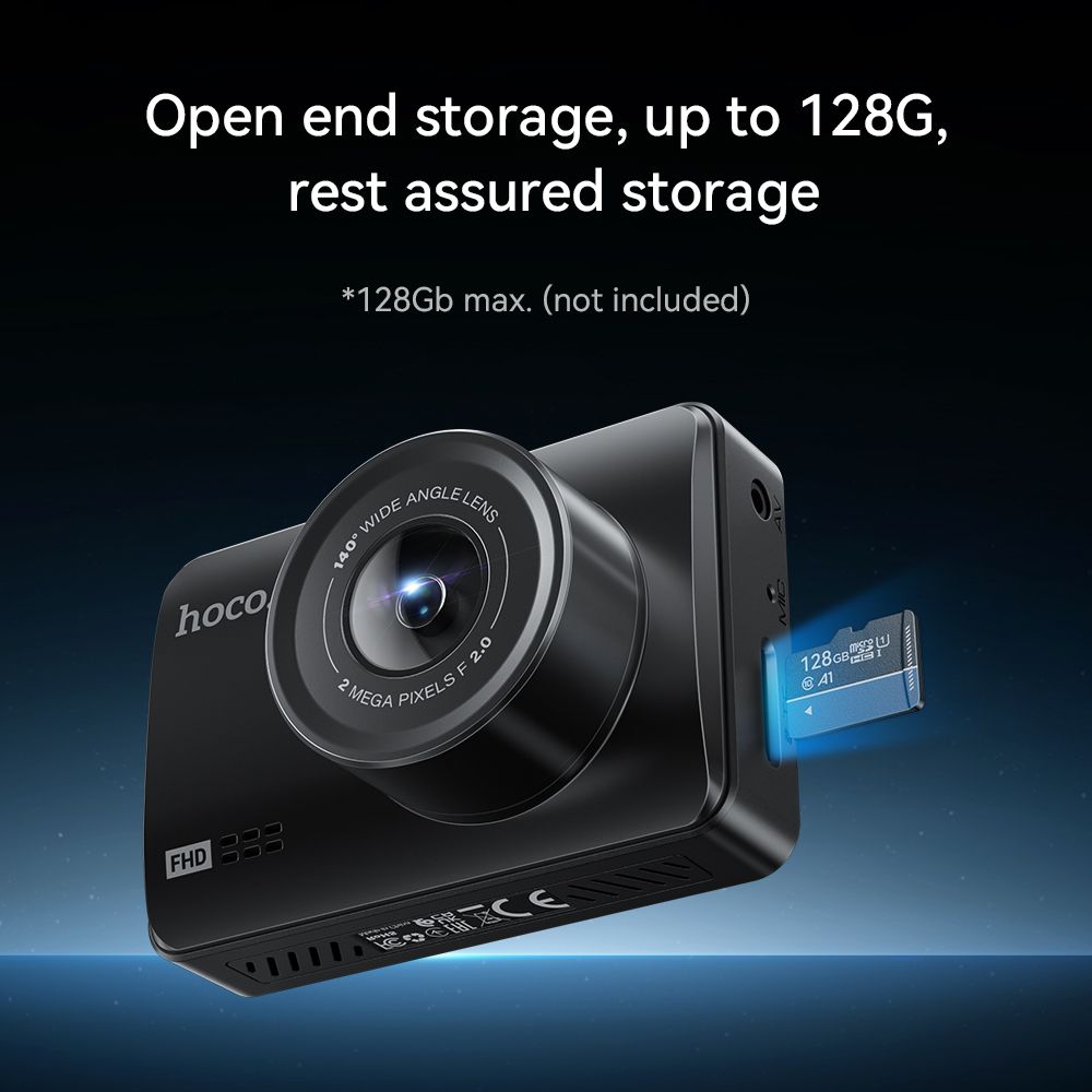 Hoco Car Hoco Car Camera Driving Recorder 1080p Dashcam with Display DV2